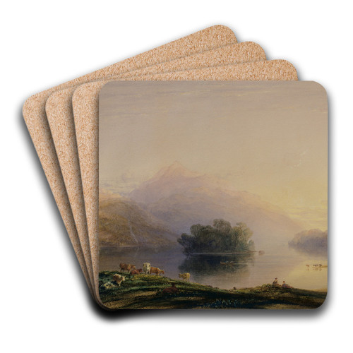 Loch Katrine by Copley Fielding Art Drink Coaster set