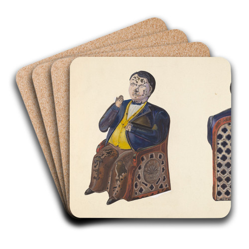Tammany Toy Bank by William O. Fletcher Art Drink Coaster set