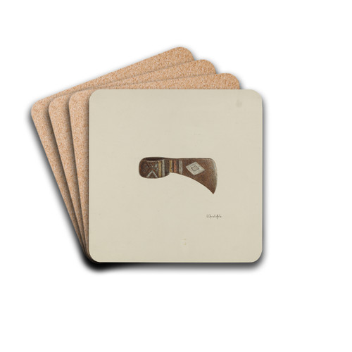 Tomahawk by Cornelius Christoffels Drink Coasters - set of 4