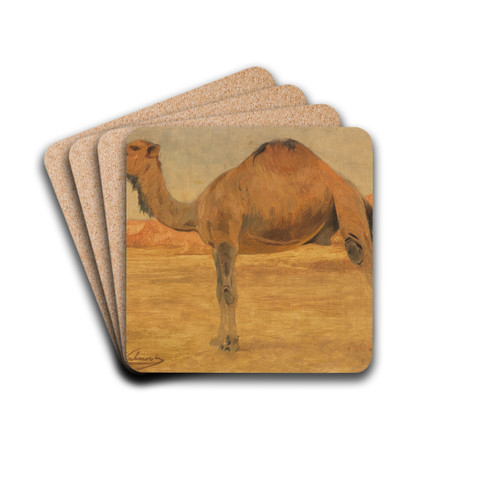Dromedar by Wilhelm Kuhnert Drink Coasters - set of 4 Dromedar by Wilhelm Kuhnert Drink Coasters - set of 4