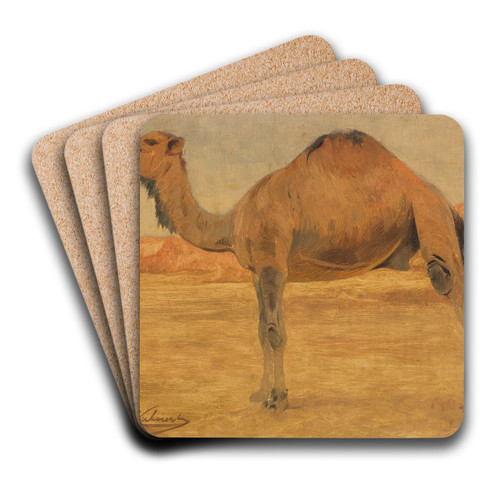 Dromedar by Wilhelm Kuhnert Art Drink Coaster set Dromedar by Wilhelm Kuhnert Art Drink Coaster set