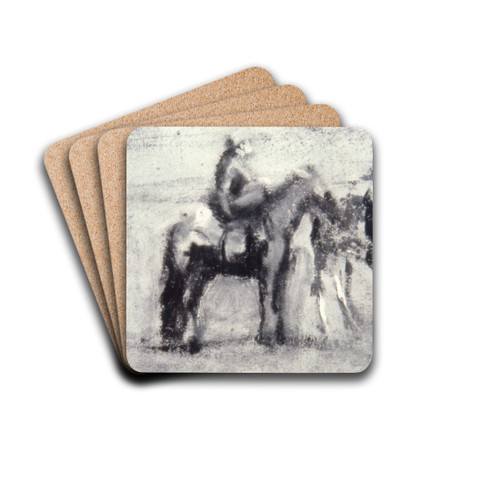 Study for 'Cowboys in the Badlands' by Thomas Eakins Drink Coasters - set of 4