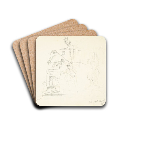 Castle of St. Andre, Nice by William Brockedon Drink Coasters - set of 4