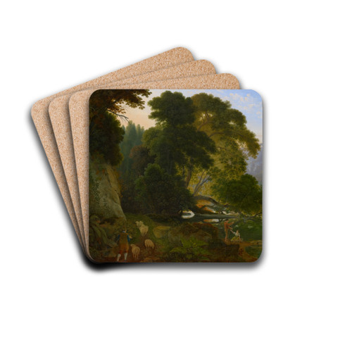 By the Lago di Nemi by Samuel Birmann Drink Coasters - set of 4
