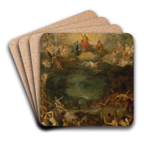 The Last Judgement by Jan Brueghel The Elder Art Drink Coaster set