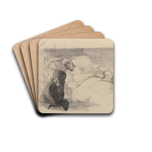 Unemployment by Kthe Kollwitz Drink Coasters - set of 4