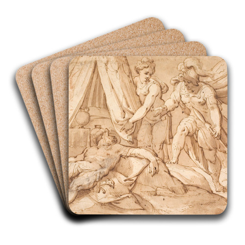 Jael og Sisera by Hans von Aachen Art Drink Coaster set