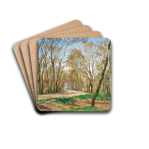Frhling, Aus dem Wiener Prater (Spring, from the Prater in Vienna) by Tina Blau Drink Coasters - set of 4 Frhling, Aus dem Wiener Prater (Spring, from the Prater in Vienna) by Tina Blau Drink Coasters - set of 4