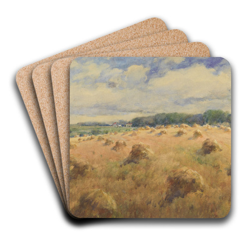 Maryland Wheat Fields by William Henry Holmes Art Drink Coaster set