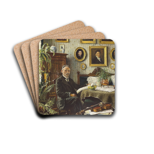Kunstnerens familie by Paul Fischer Drink Coasters - set of 4