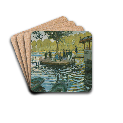 La Grenouillere by Claude Monet Drink Coasters - set of 4