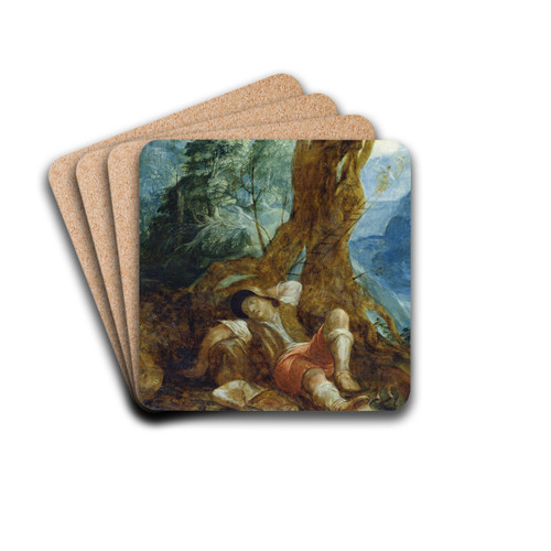 Jacobs Dream by Adam Elsheimer Drink Coasters - set of 4