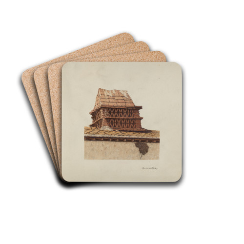 Chimney by Raymond E. Noble Drink Coasters - set of 4
