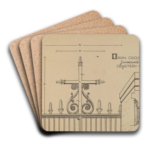 Cross by Lucien Verbeke Art Drink Coaster set