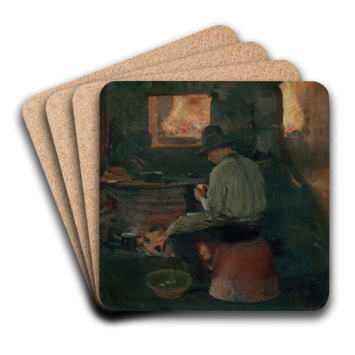 Preparing Lunch by Dominik Skuteck Art Drink Coaster set