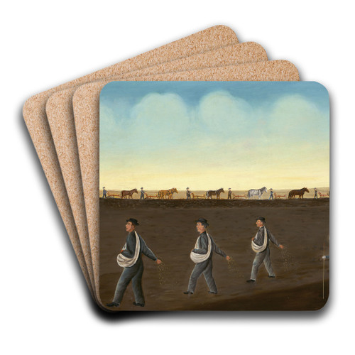 The Sowers by Archie Thompson Art Drink Coaster set