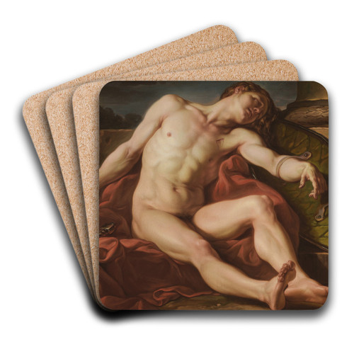 A Dying Gladiator by Jean-Simon Berthlemy Art Drink Coaster set