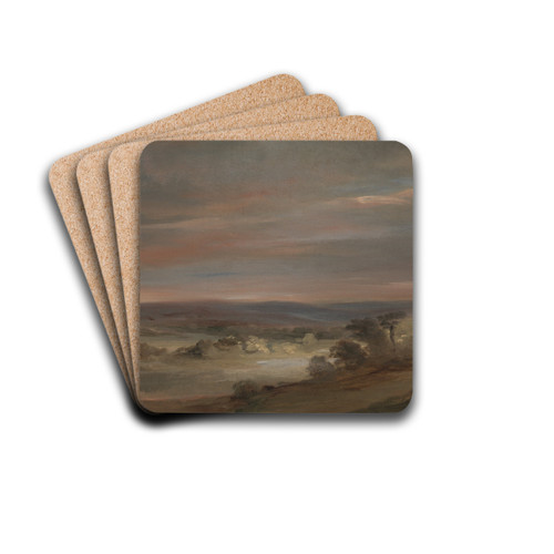 A View on Hampstead Heath, Early Morning by John Constable Drink Coasters - set of 4