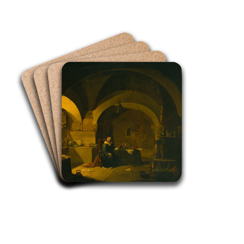 A Chemist In His Laboratory by Vincenzo Giovannini Drink Coasters - set of 4 A Chemist In His Laboratory by Vincenzo Giovannini Drink Coasters - set of 4