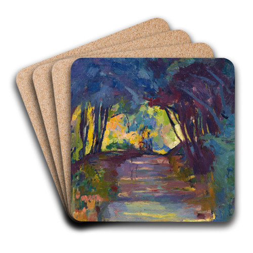 Forest Track by Giovanni Giacometti Art Drink Coaster set