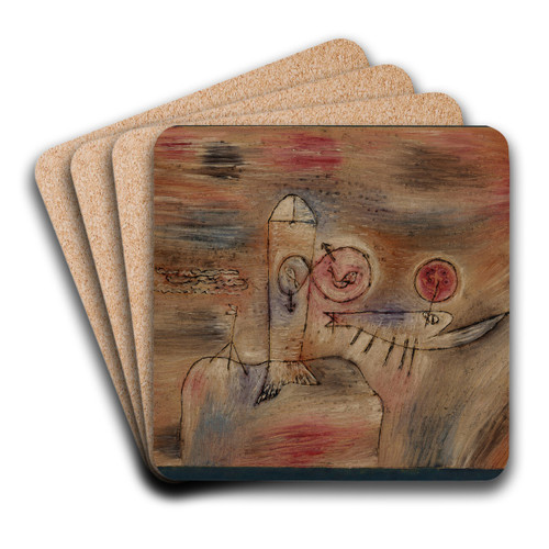 Guter Fischplatz by Paul Klee Art Drink Coaster set