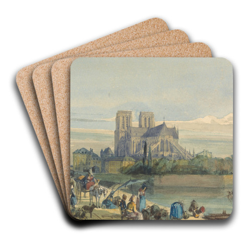 Notre Dame, Paris by Thomas Shotter Boys Art Drink Coaster set