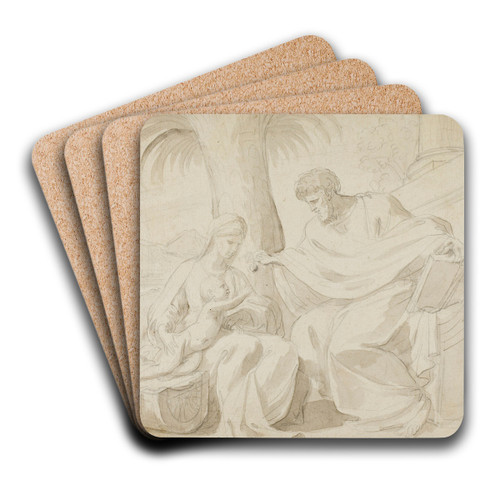 Holy Family by Eustache Le Sueur Art Drink Coaster set