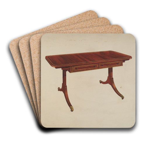 Table by Arthur Mathews Art Drink Coaster set Table by Arthur Mathews Art Drink Coaster set