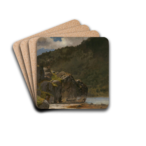 From Kvamsy in the Sognefjord by Hans Gude Drink Coasters - set of 4