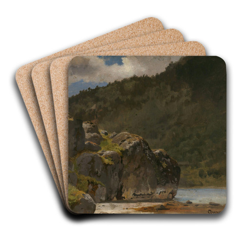 From Kvamsy in the Sognefjord by Hans Gude Art Drink Coaster set