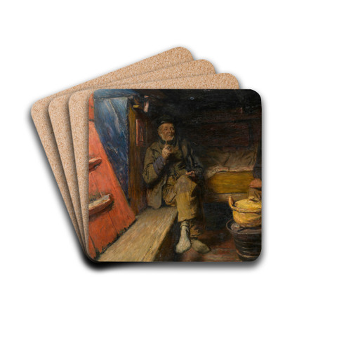 Saloon by Charles Mertens Drink Coasters - set of 4 Saloon by Charles Mertens Drink Coasters - set of 4