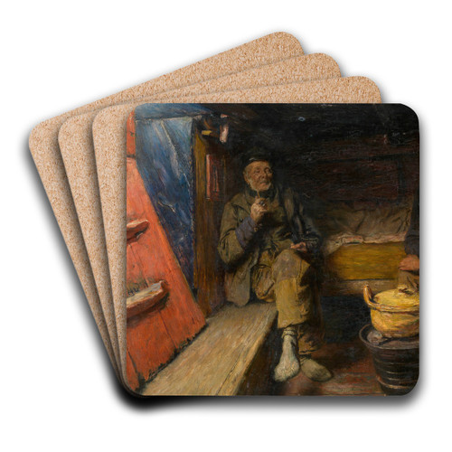 Saloon by Charles Mertens Art Drink Coaster set Saloon by Charles Mertens Art Drink Coaster set