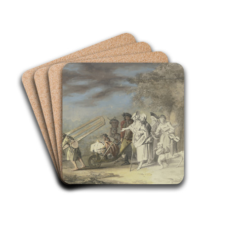 The moving artist by Gottlieb Welt Drink Coasters - set of 4