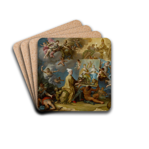 Allegory of the Consequences of the Peace of Utrecht by Paolo de Matteis Drink Coasters - set of 4