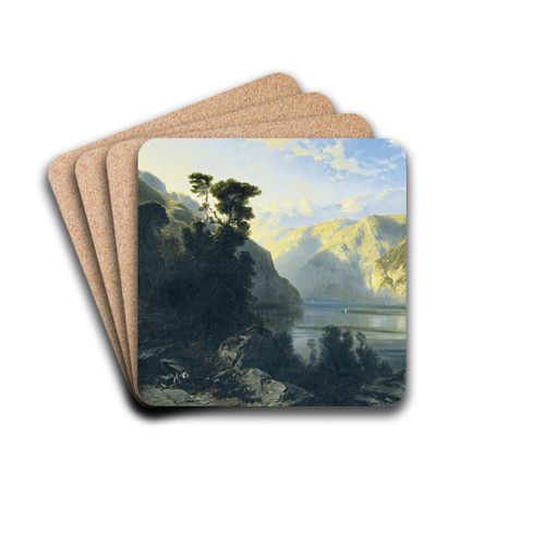 Lake Uri With Urirotstock by Alexandre Calame Drink Coasters - set of 4