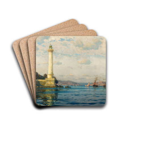 The Ahrkap Lighthouse by Michael Zeno Diemer Drink Coasters - set of 4 The Ahrkap Lighthouse by Michael Zeno Diemer Drink Coasters - set of 4