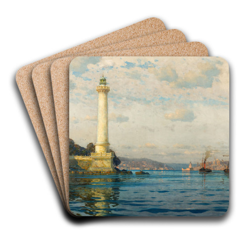 The Ahrkap Lighthouse by Michael Zeno Diemer Art Drink Coaster set The Ahrkap Lighthouse by Michael Zeno Diemer Art Drink Coaster set