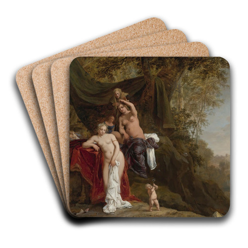 Nymphs Bathing by Bartholomeus Breenbergh Art Drink Coaster set