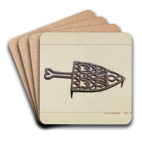 Iron Holder by Regina Henderer Art Drink Coaster set