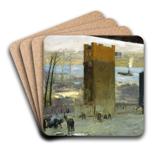 The Lone Tenement by George Wesley Bellows Art Drink Coaster set