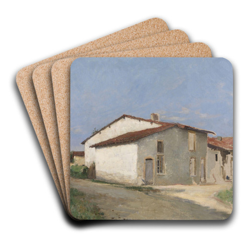 Street in Damvillers by Jules Bastien-Lepage Art Drink Coaster set
