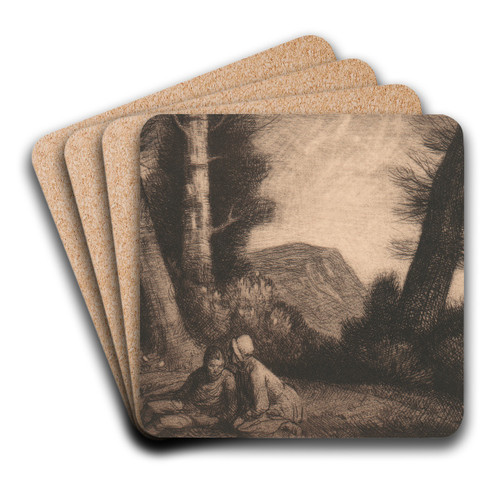 Distant HIlls by William Strang Art Drink Coaster set