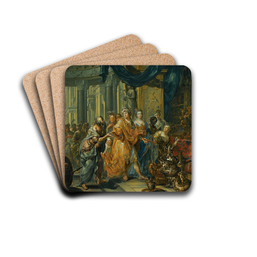 Croesus And Solon by Johann Georg Platzer Drink Coasters - set of 4