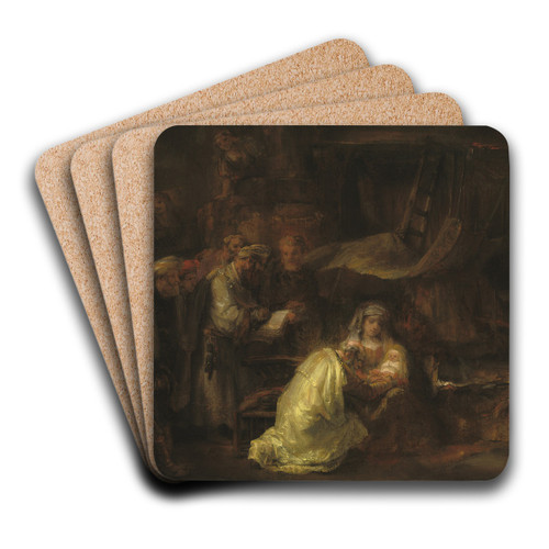 The Circumcision by Rembrandt van Rijn Art Drink Coaster set