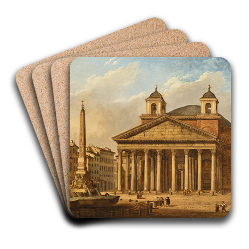 The Pantheon by Giacomo van Lint Art Drink Coaster set