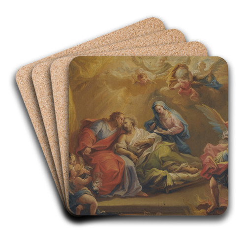 The Death Of St. Joseph by Miguel Parra Abril Art Drink Coaster set