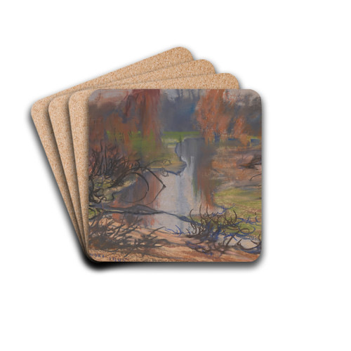 Krajobraz znad Rudawy by Stanisaw Wyspiaski Drink Coasters - set of 4