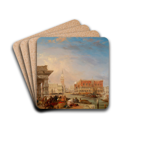 St Mark's from the Dogana by Edward Pritchett Drink Coasters - set of 4