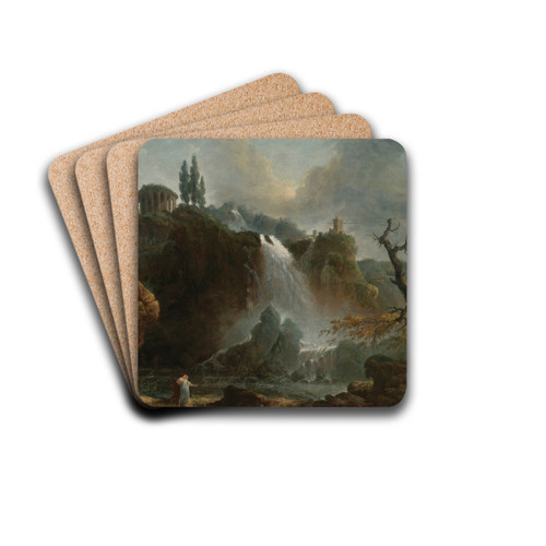 The Cascades At Tivoli by Hubert Robert Drink Coasters - set of 4