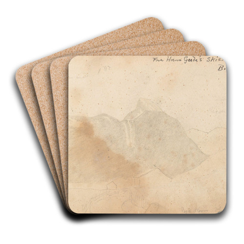 Veslehorn, Hemsedal by Hans Gude Art Drink Coaster set